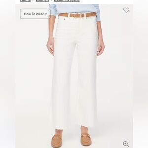 J Crew Wide Leg Crop Jeans